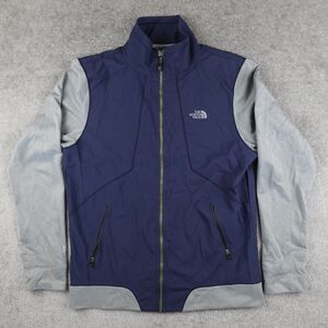 The North Face Jacket Mens M Blue Gray Color Block Full Zip Flash Dry Hiking